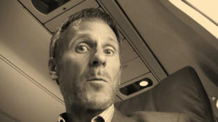 Martin Zender on plane to Chicago